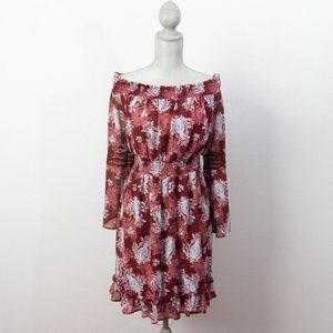 Adam Levine Womens Dress Boho Off the Shoulder